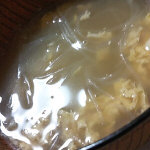 ふんわり玉子の中華春雨スープ